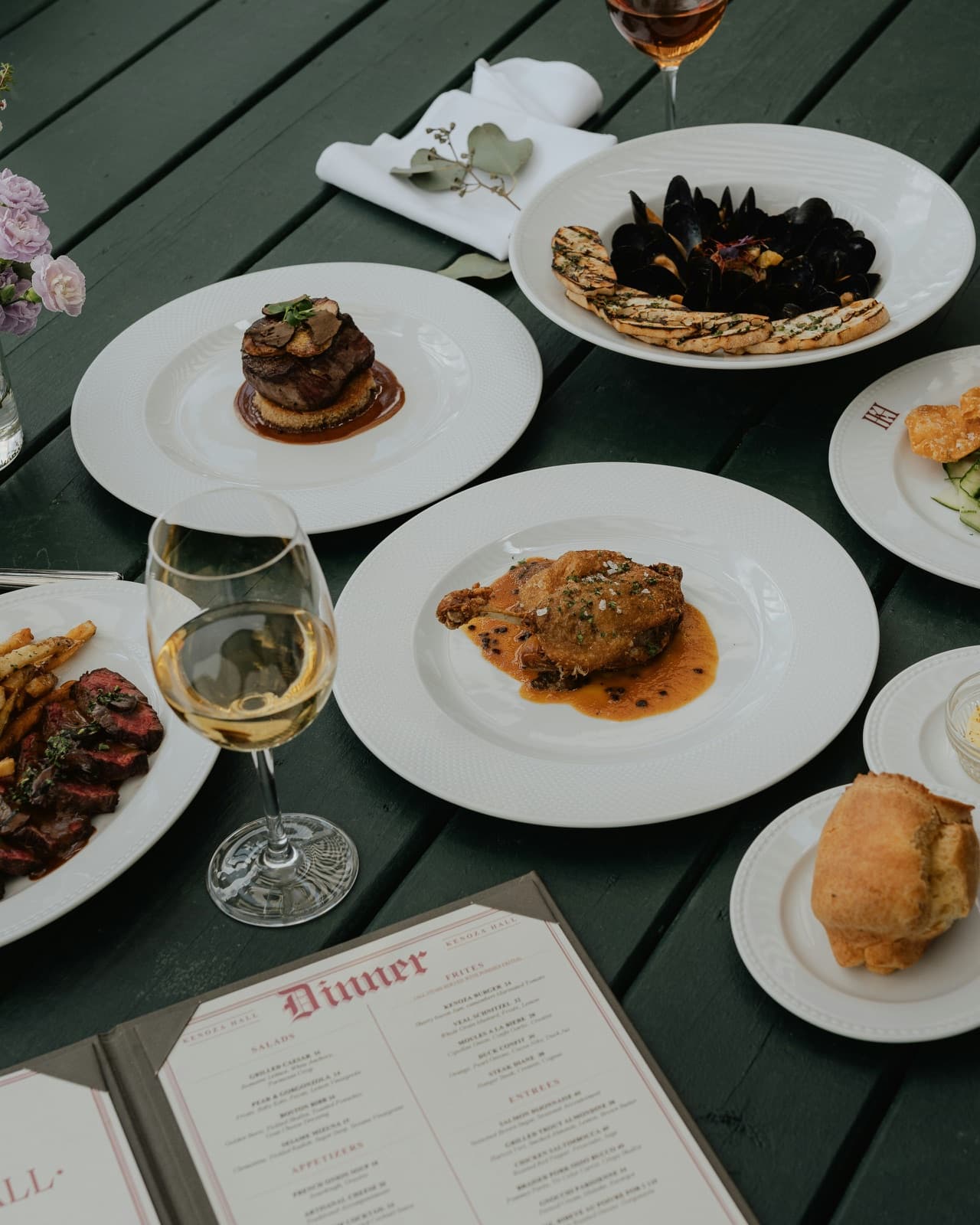 A rebuilt menu on the table